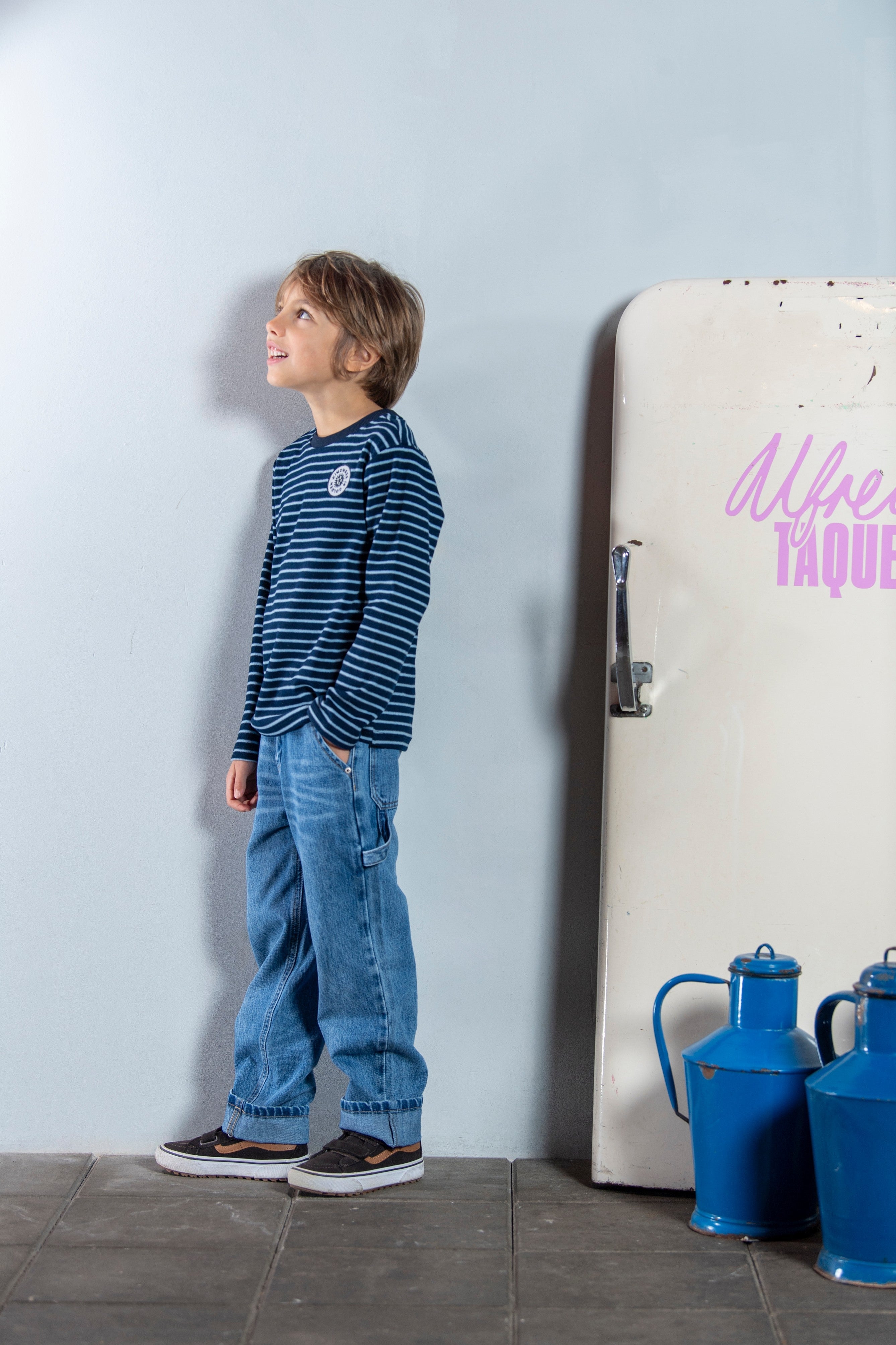 B.Nosy Tobias Long Sleeve Streep Blauw