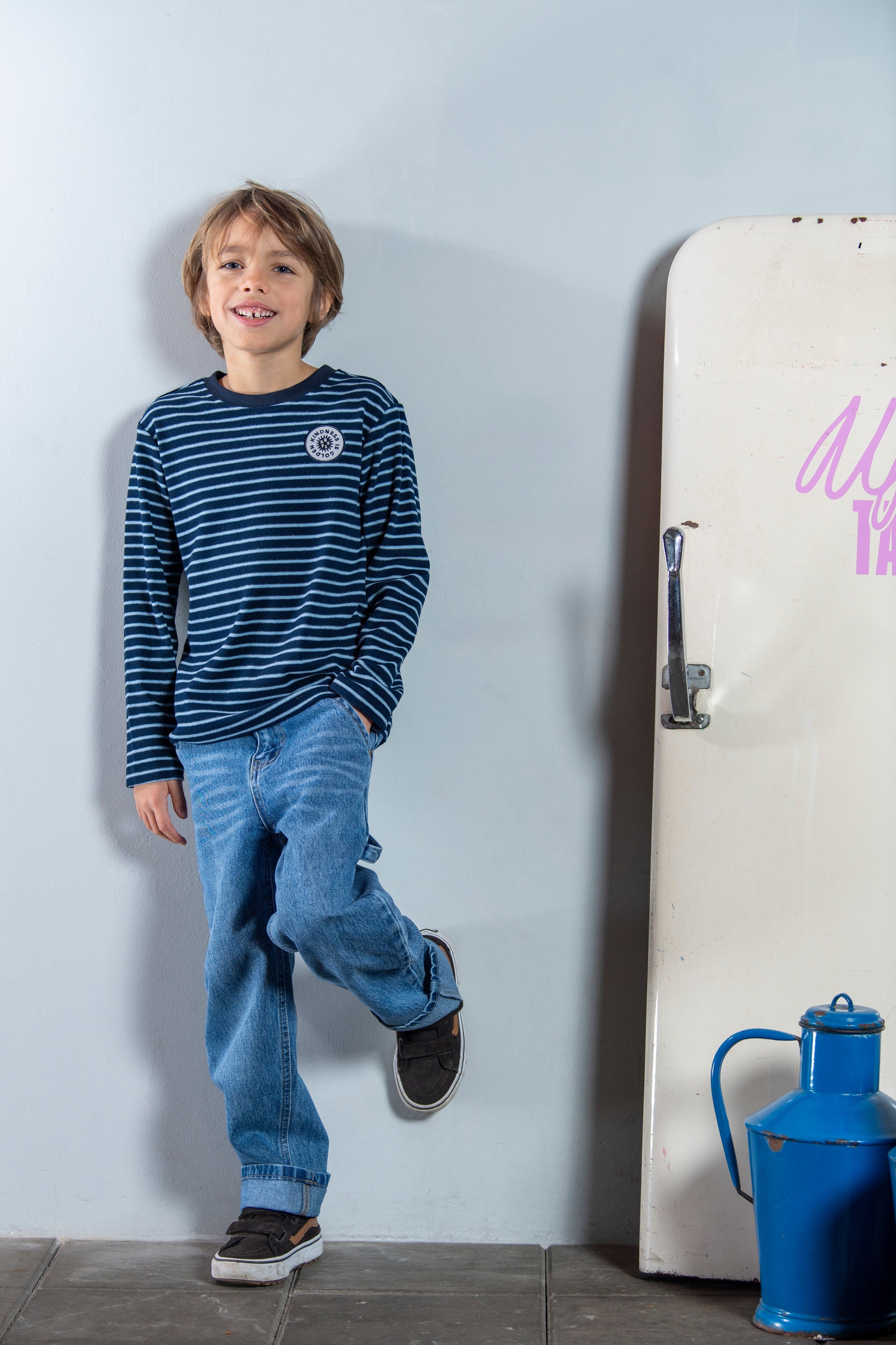 B.Nosy Tobias Long Sleeve Streep Blauw