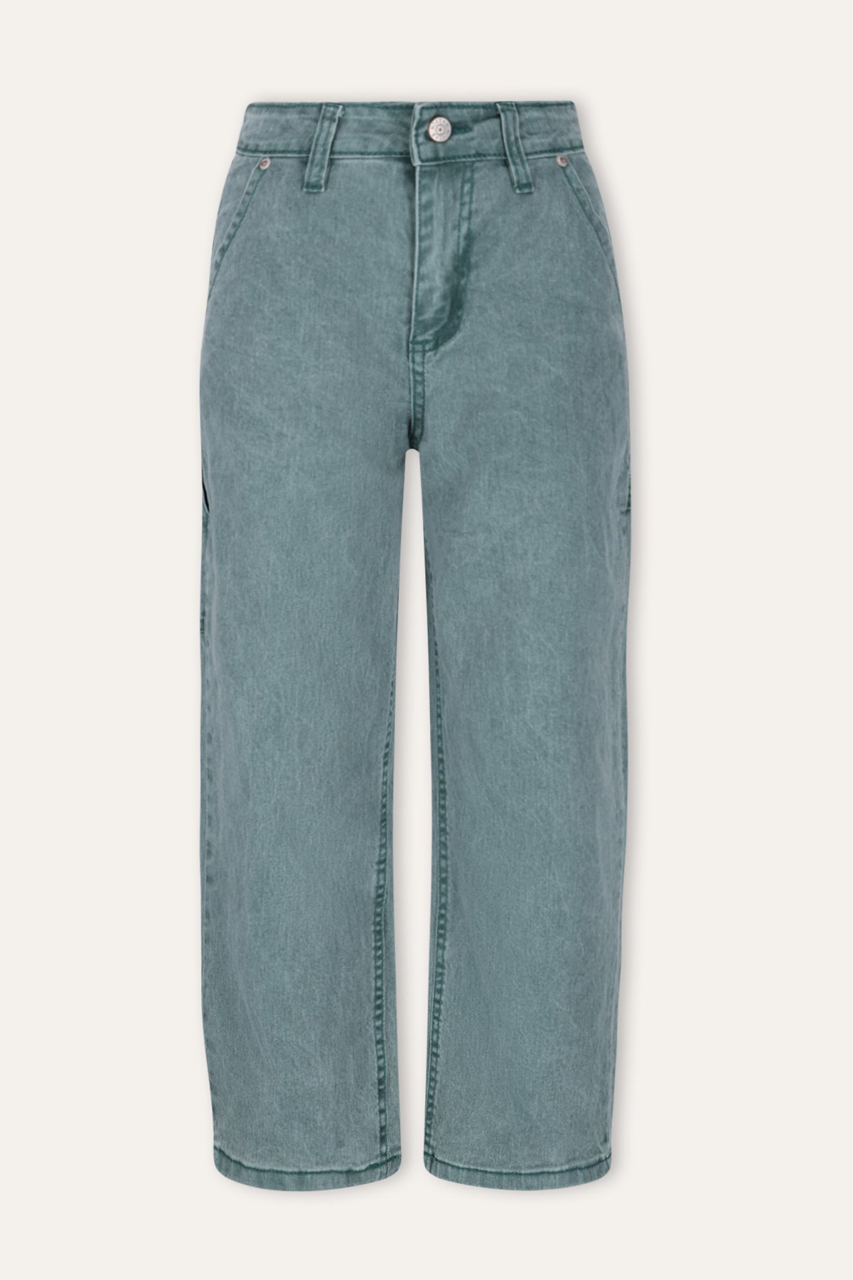 B.Nosy Patty Cargo Denim Broek Groen