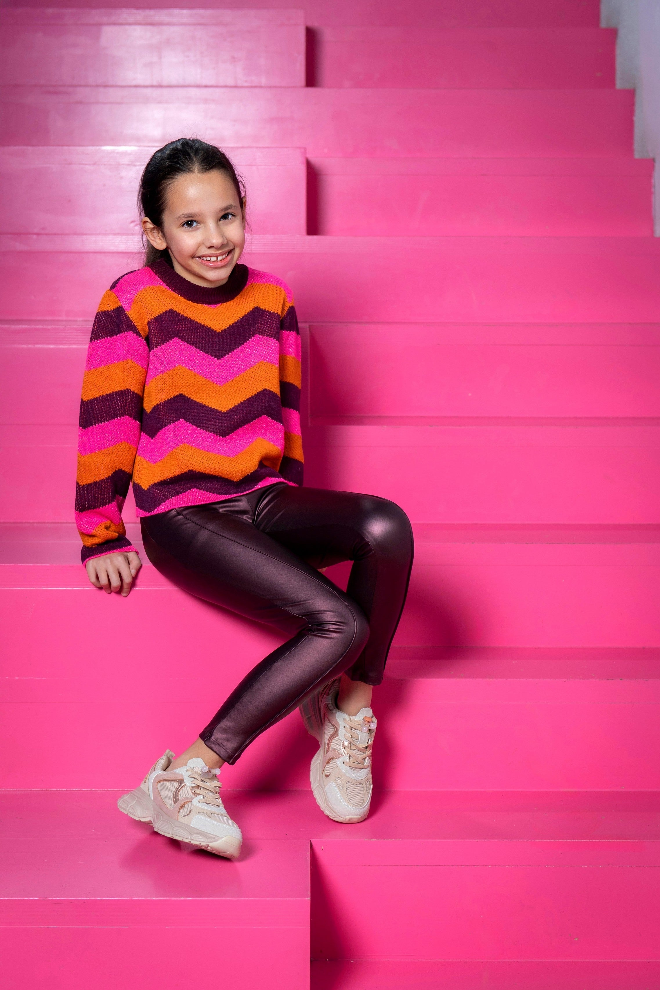 Kendall Trui Streep Roze