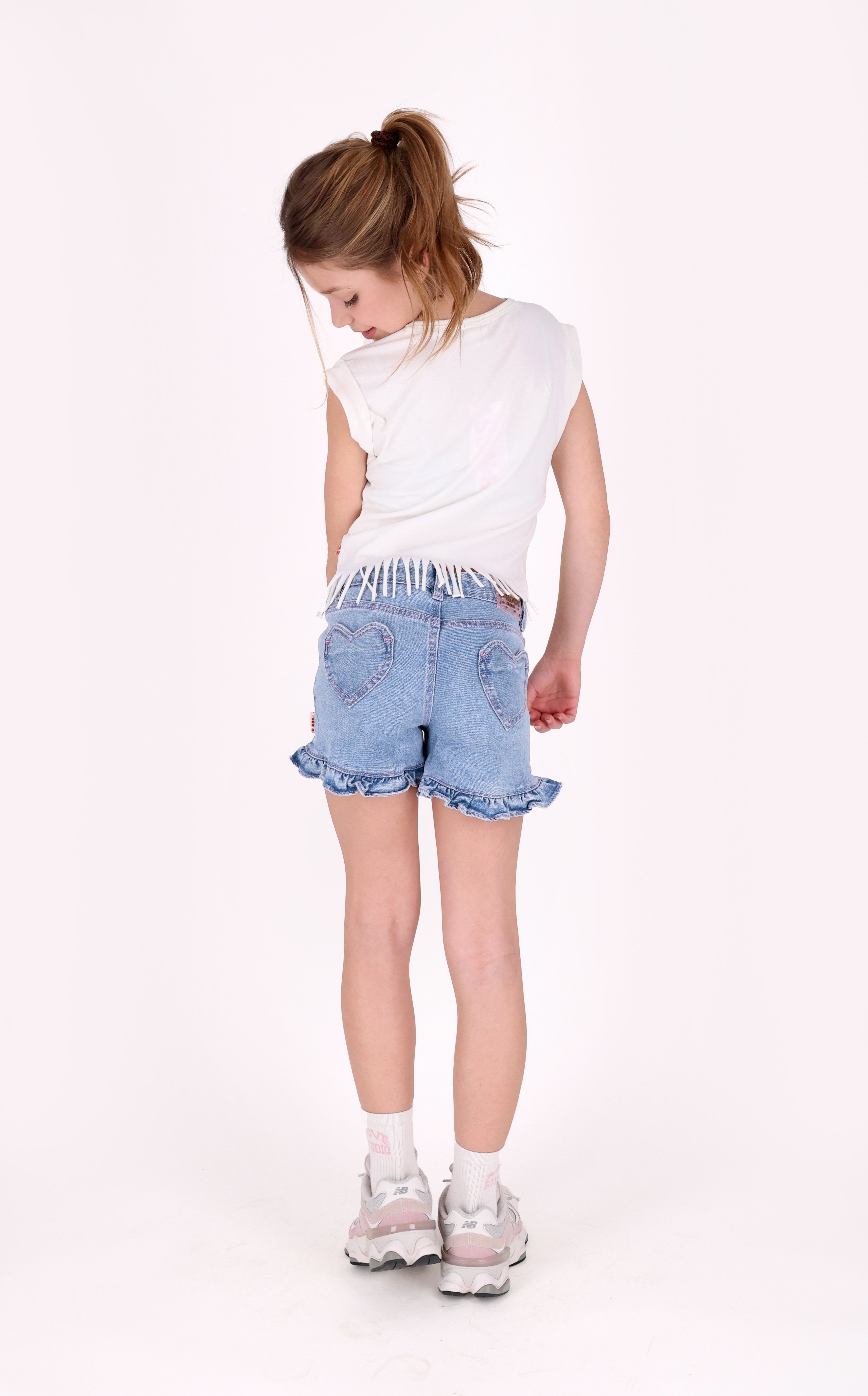 B.Nosy Portia denim short licht denim