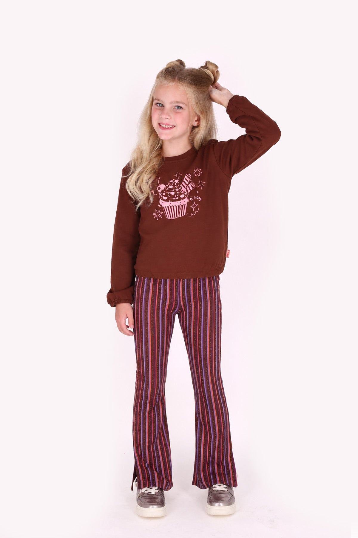 B.Nosy Phae Uitlopende Broek Bruin