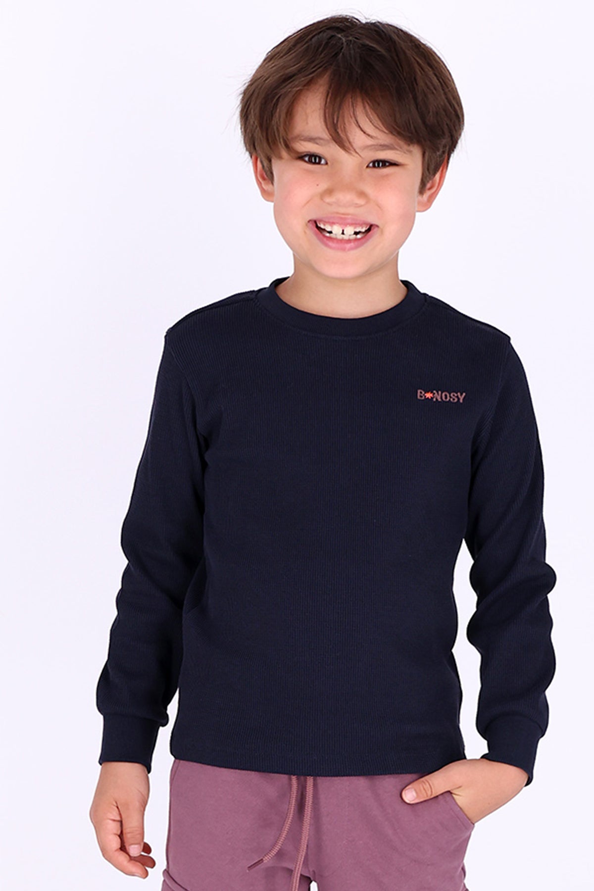 B.Nosy Thomas Lange Mouwen Shirt Donkerblauw