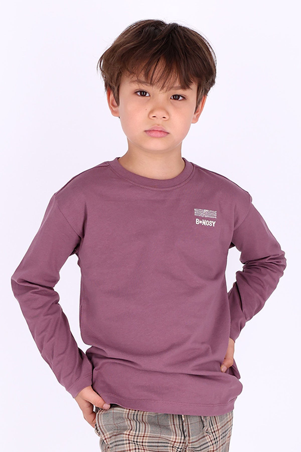B.Nosy Theo Lange Mouwen Shirt Bruin