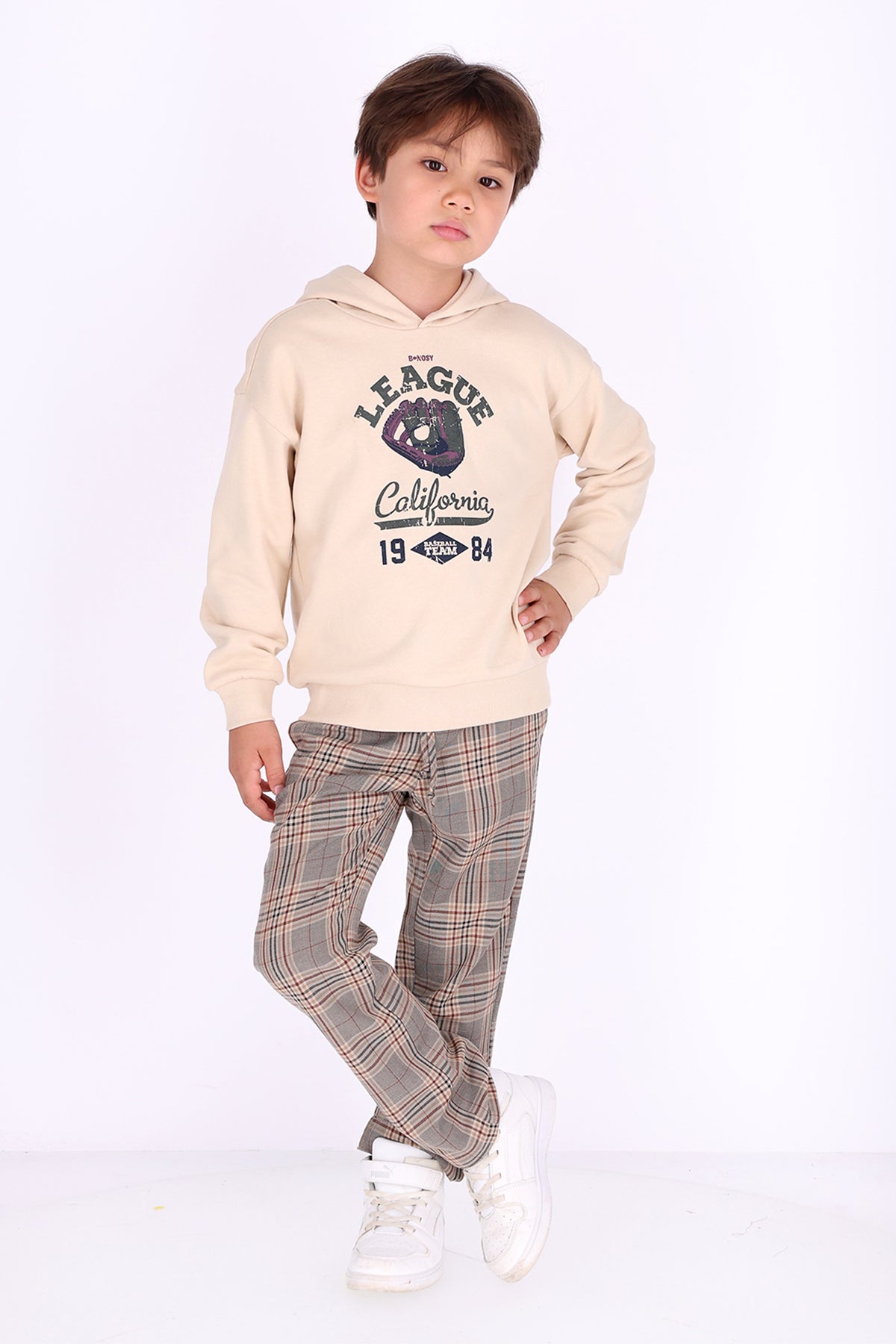B.Nosy Philip checkered Broek Beige
