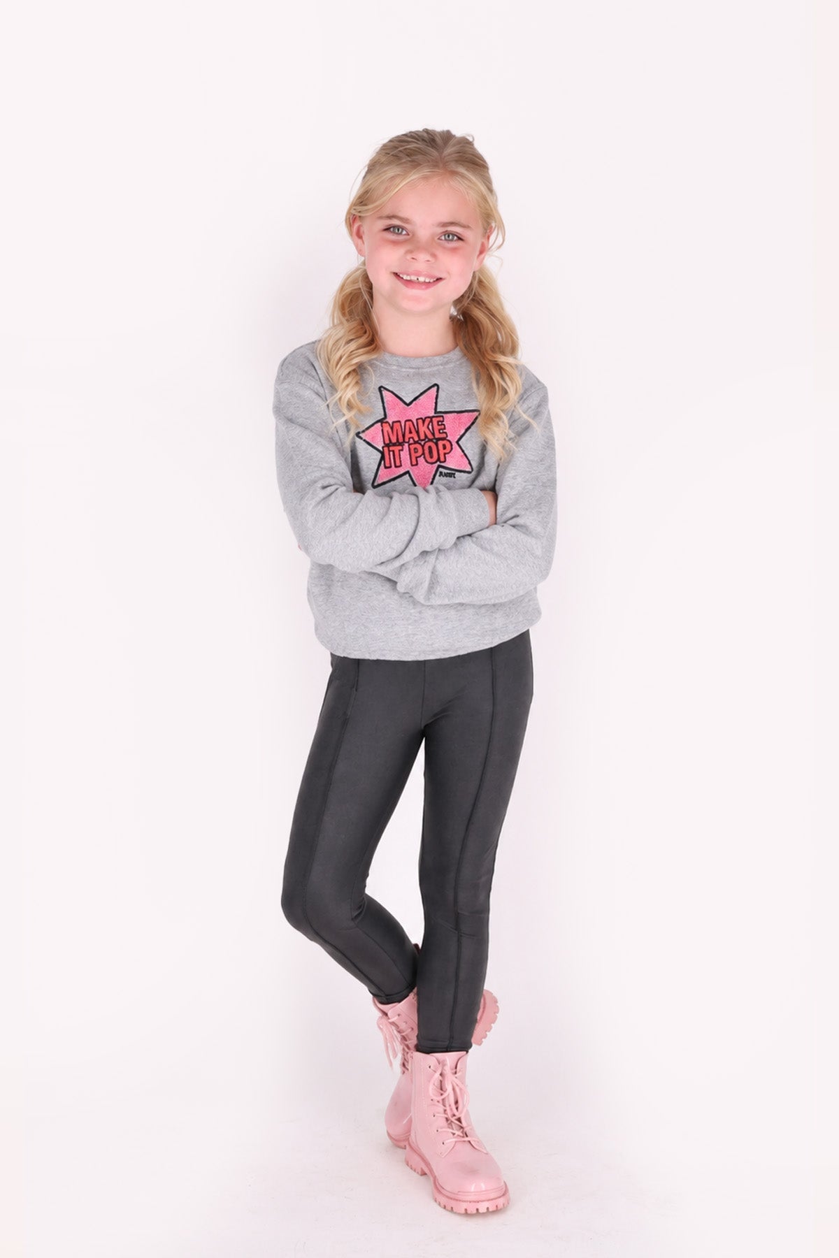B.Nosy Luna Nep Leren Legging Zwart