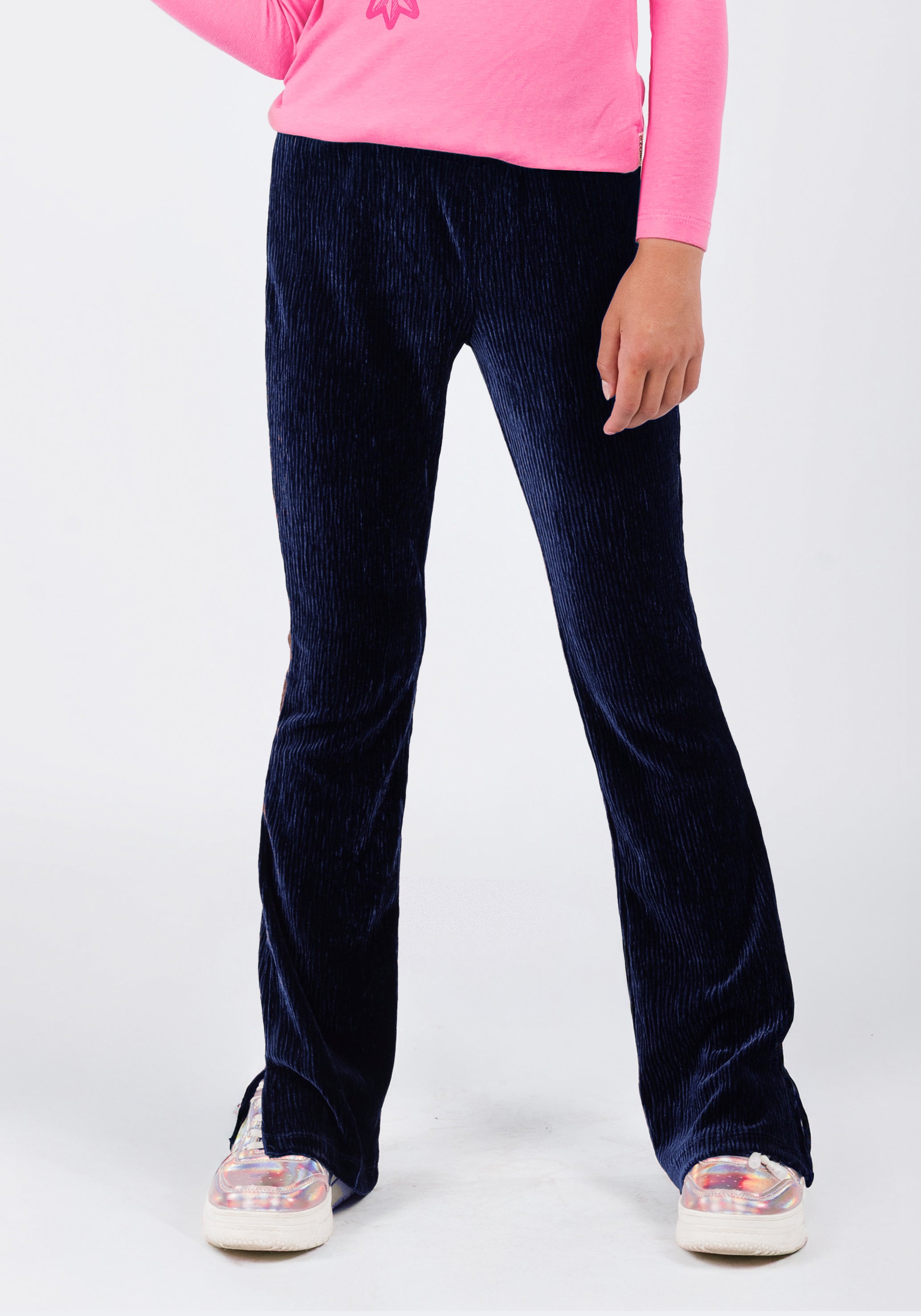 Puck B.Nosy flared pants Navy