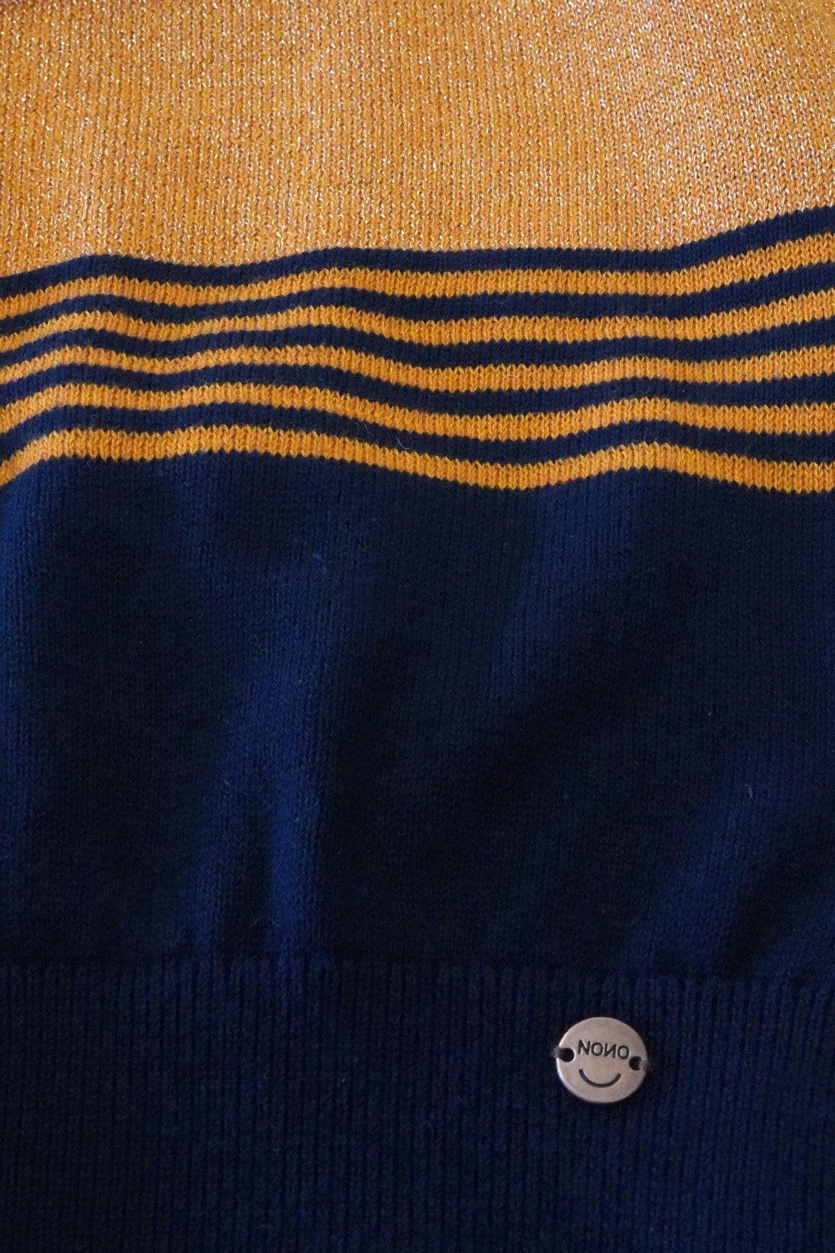 Alou Fijn Gebreid Gestreept Vest - NoNo Kidswear