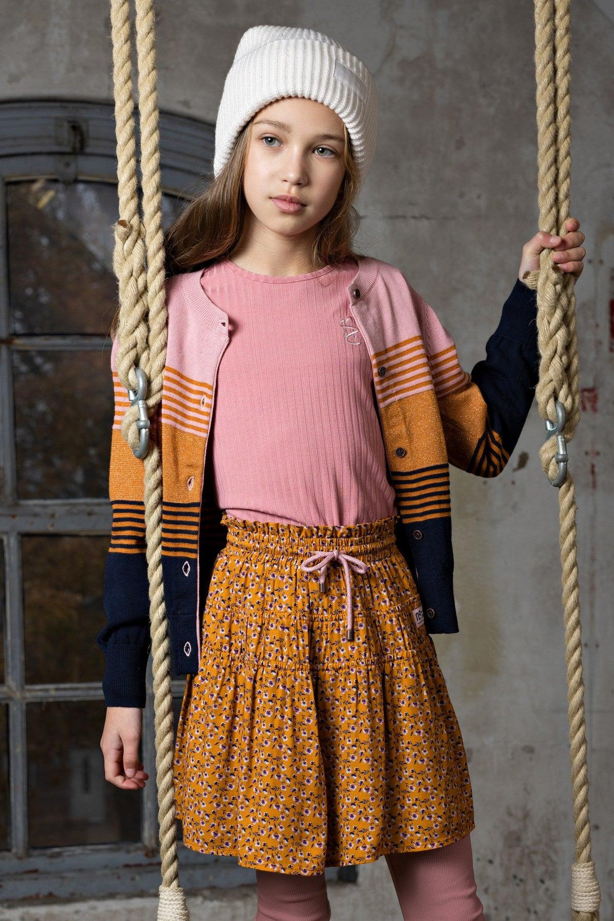 Alou Fijn Gebreid Gestreept Vest - NoNo Kidswear