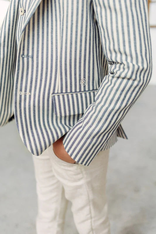 Red&Blu Bas blazer navy/wit streep