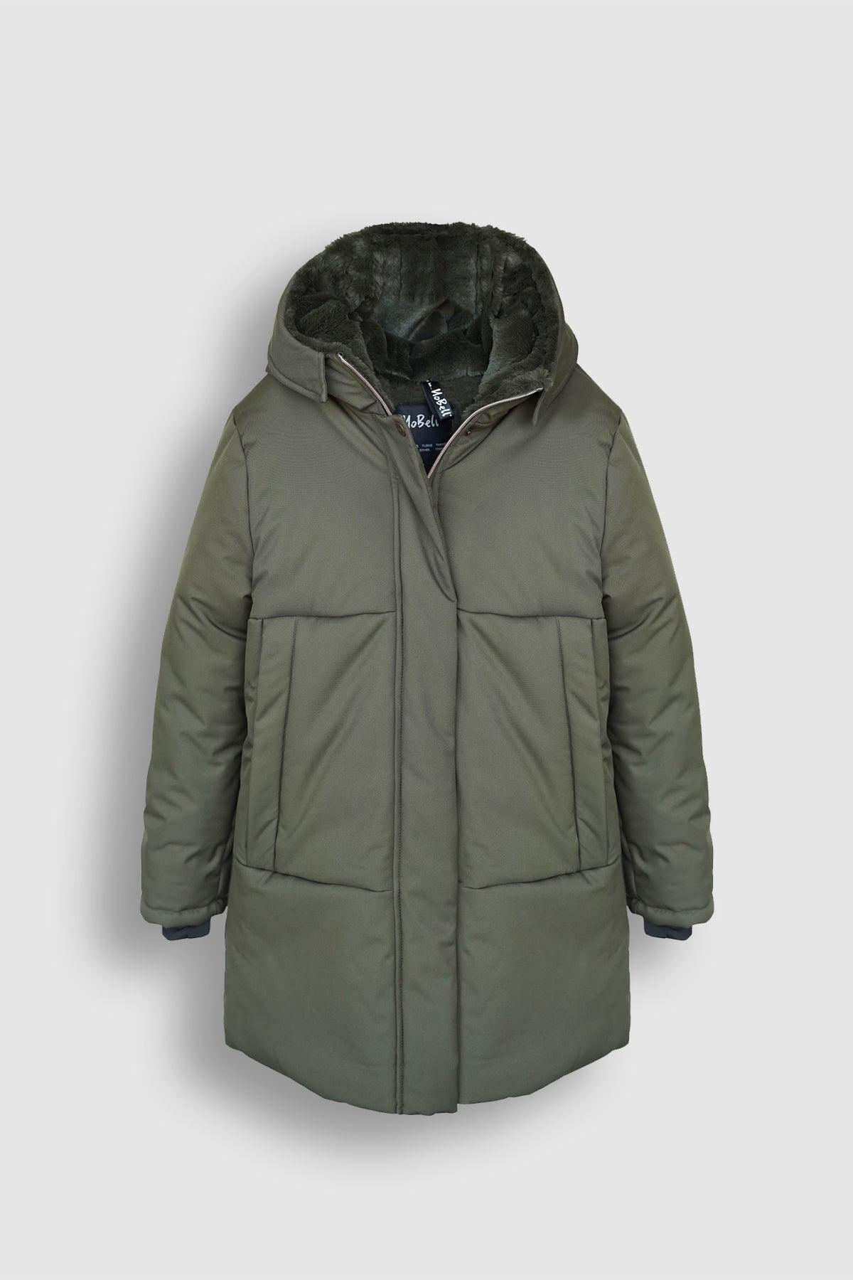 Belvina lange winterjas met capuchon - NoNo Kidswear