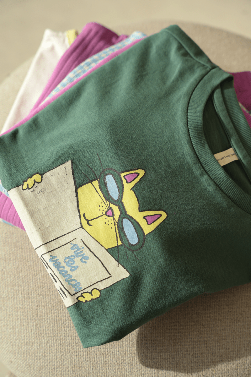 Bo T-shirt donkergroen vacances - The New Chapter Store