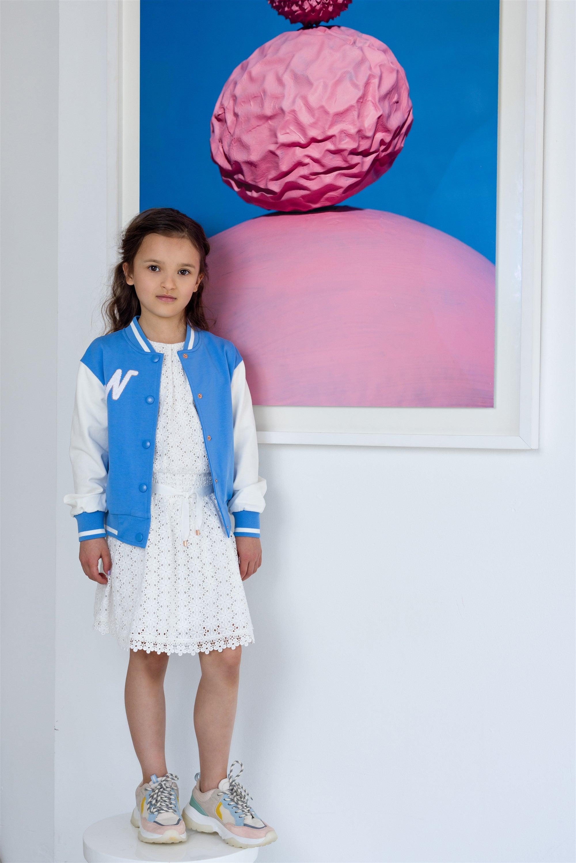 Darsy Sweat College Jasje Provence Blue - NoNo Kidswear