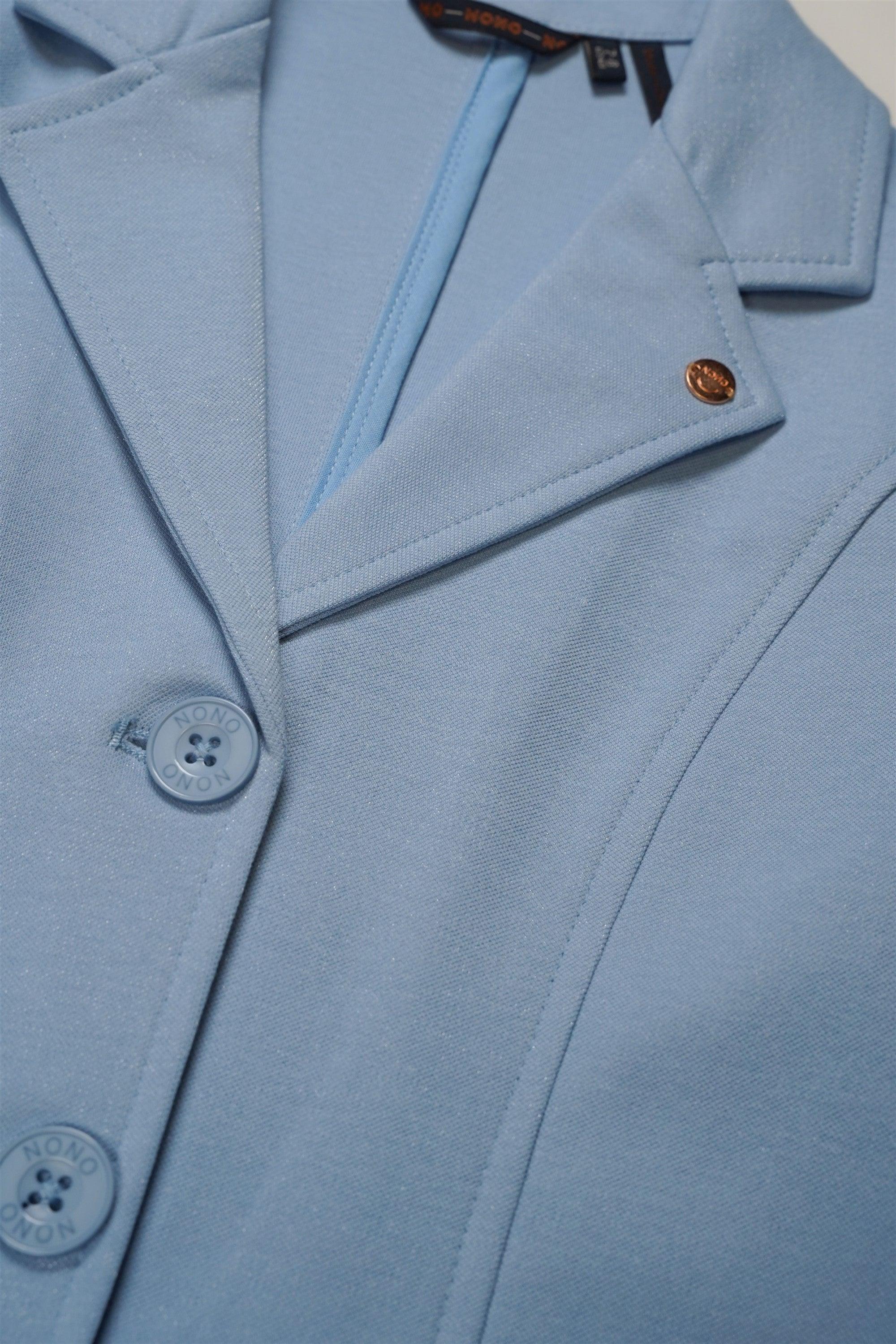 Dip Blazer met Glansdraad Blauw - NoNo Kidswear