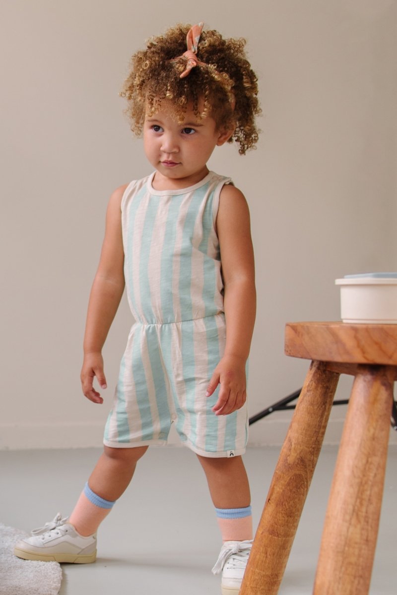 Freddie jumpsuit green stripe - The New Chapter Store