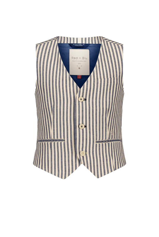Red+Blu George gilet navy/wit streep