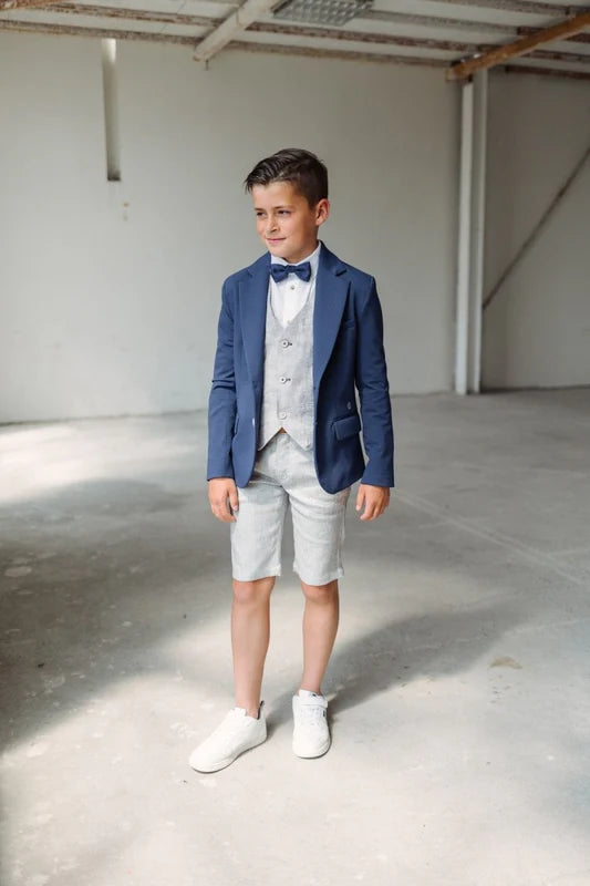 Red+Blu Gillis Gilet gemeleerd blauw