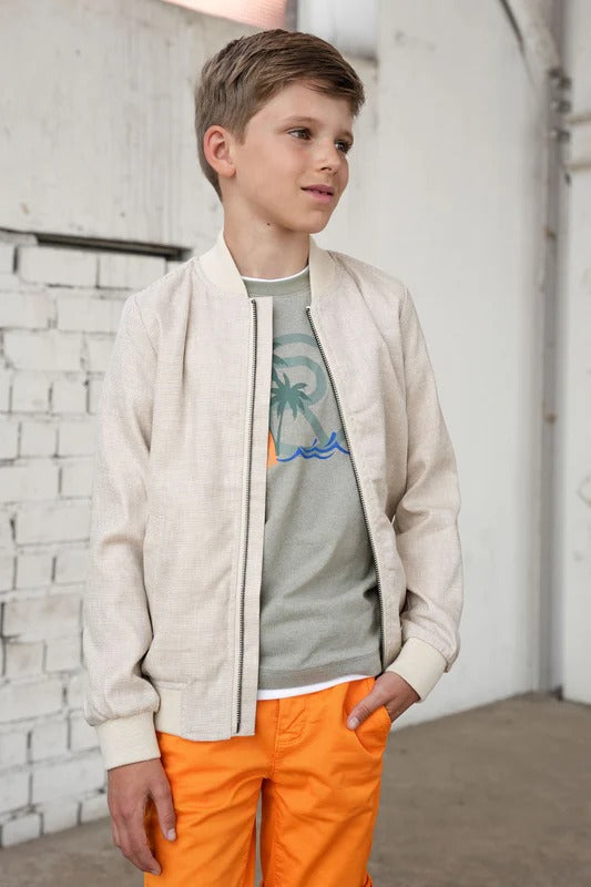 Red&Blu Sebastiaan Bomber natural broken stripe