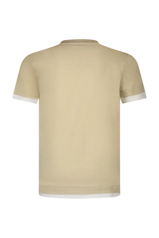 Red&Blu Pablo beige t-shirt met palmtree print
