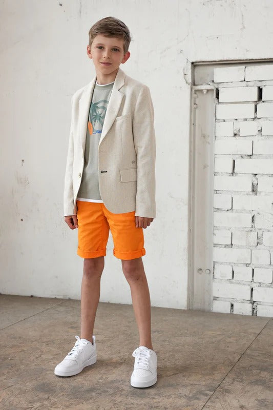 Red&Blu Tim twill bermuda mandarin