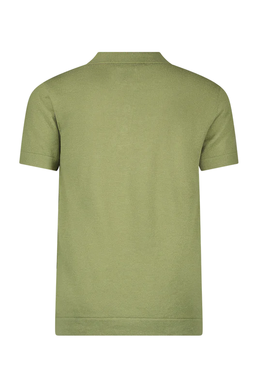 Red&Blu Paul Polo zacht groen linnen