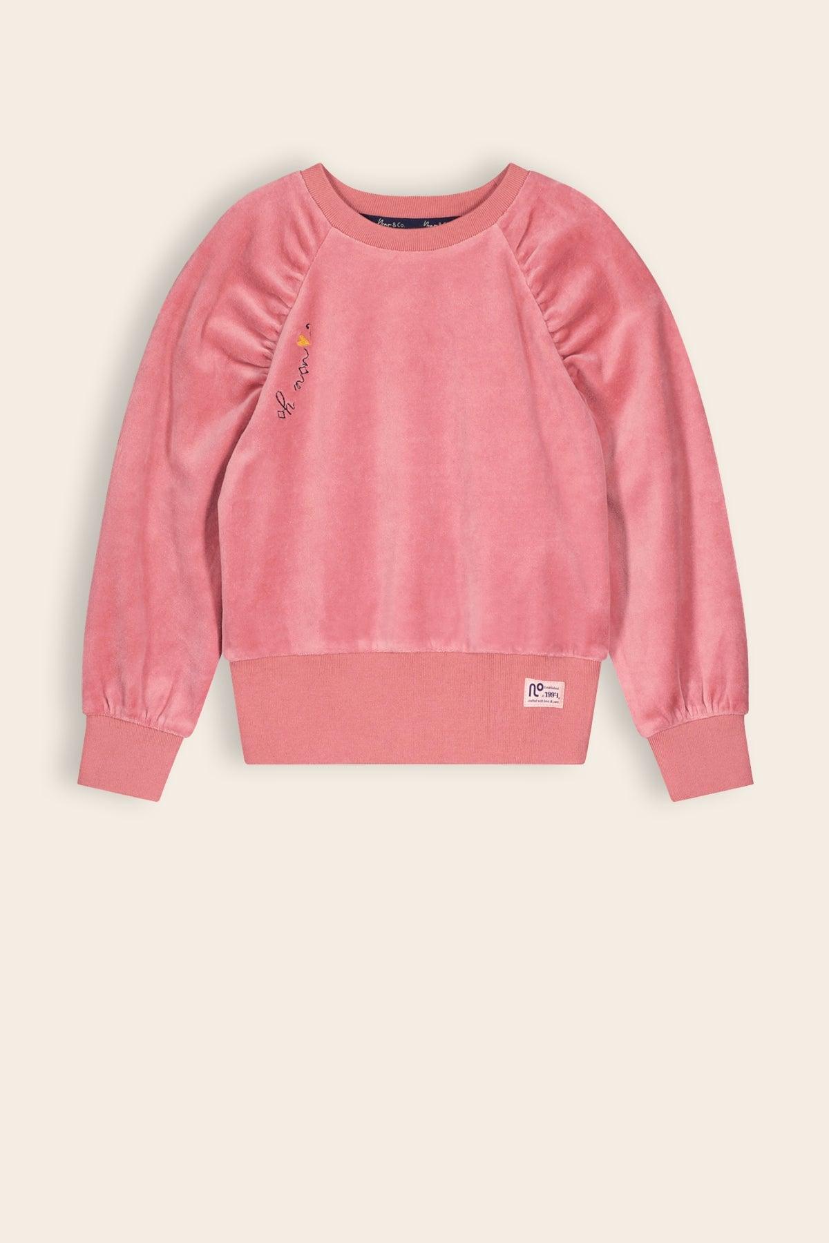 Kayla Raglan Nicky Velours Sweater - NoNo Kidswear