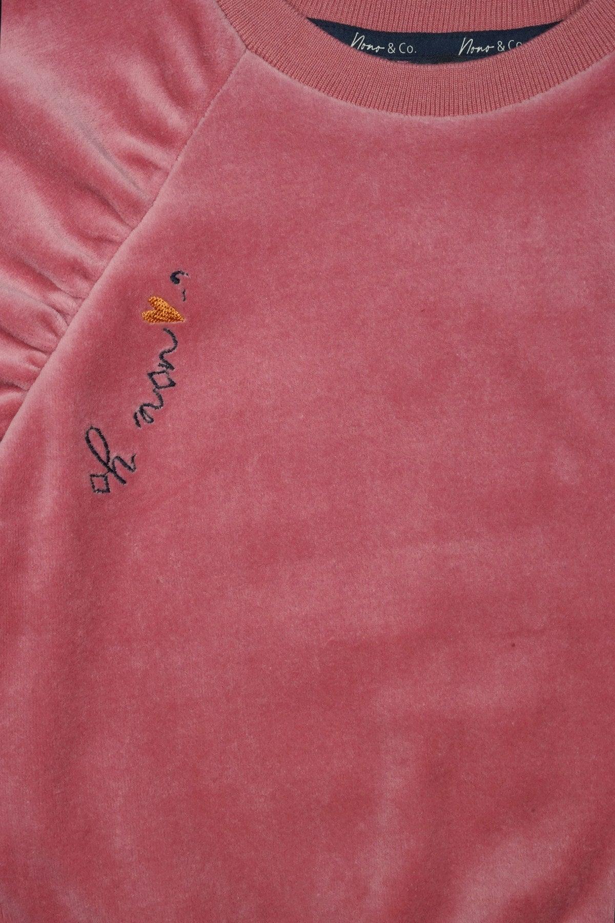 Kayla Raglan Nicky Velours Sweater - NoNo Kidswear