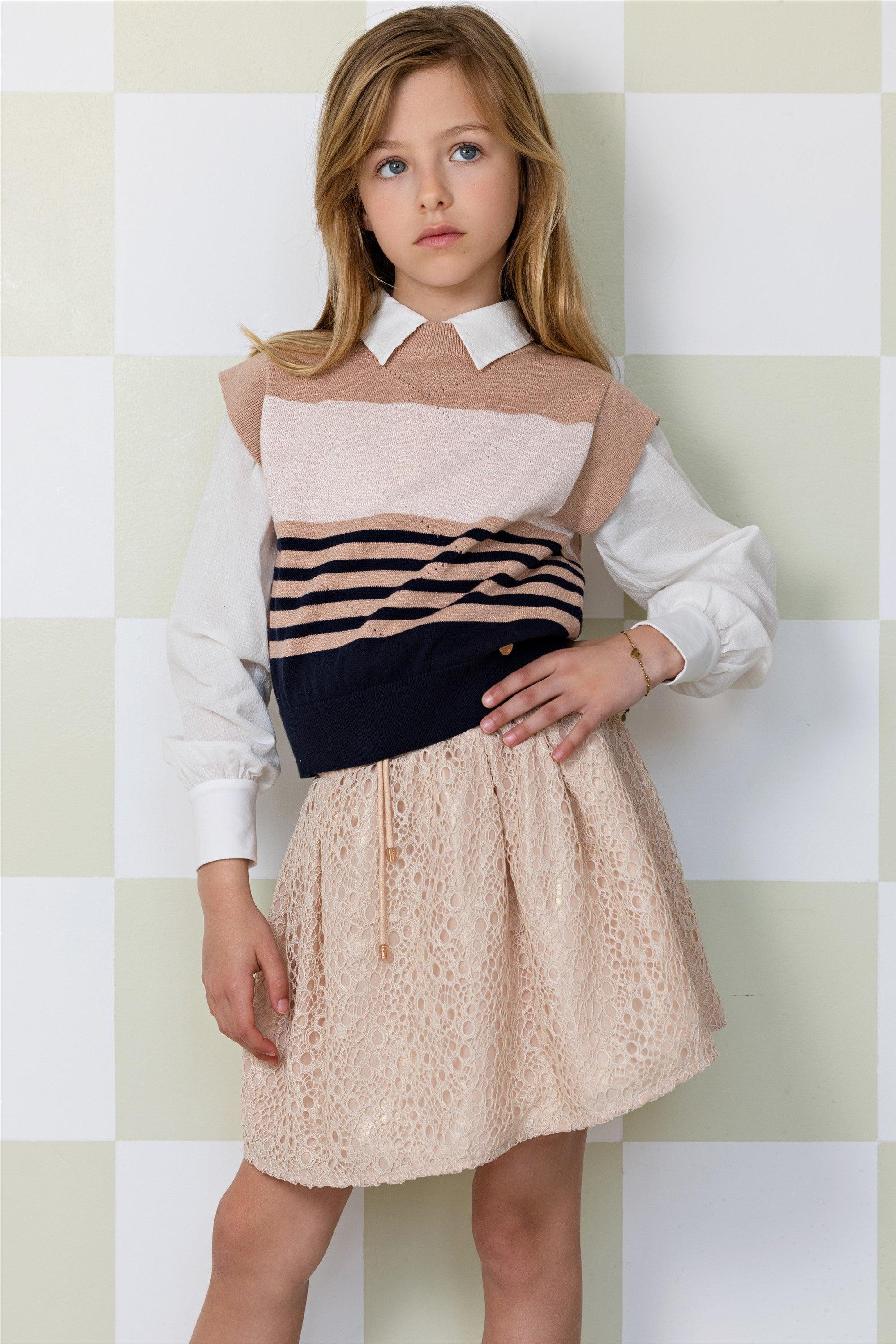 Kency Gebreide Spencer Navy - NoNo Kidswear