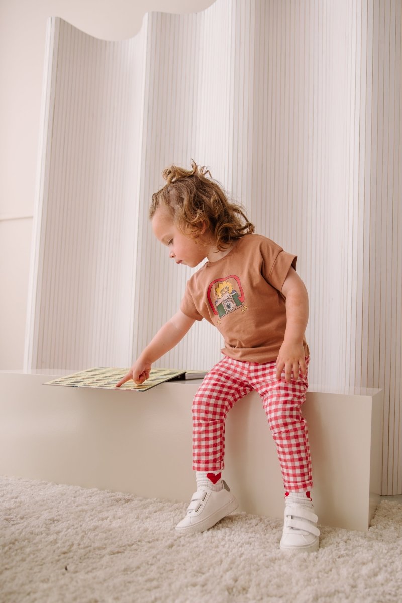 Luka pants red check - The New Chapter Store