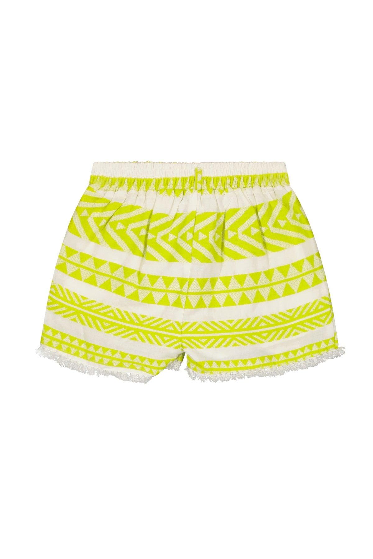 Teen Collab Luna Fancy Shorts Bali Lime - LikeFlo