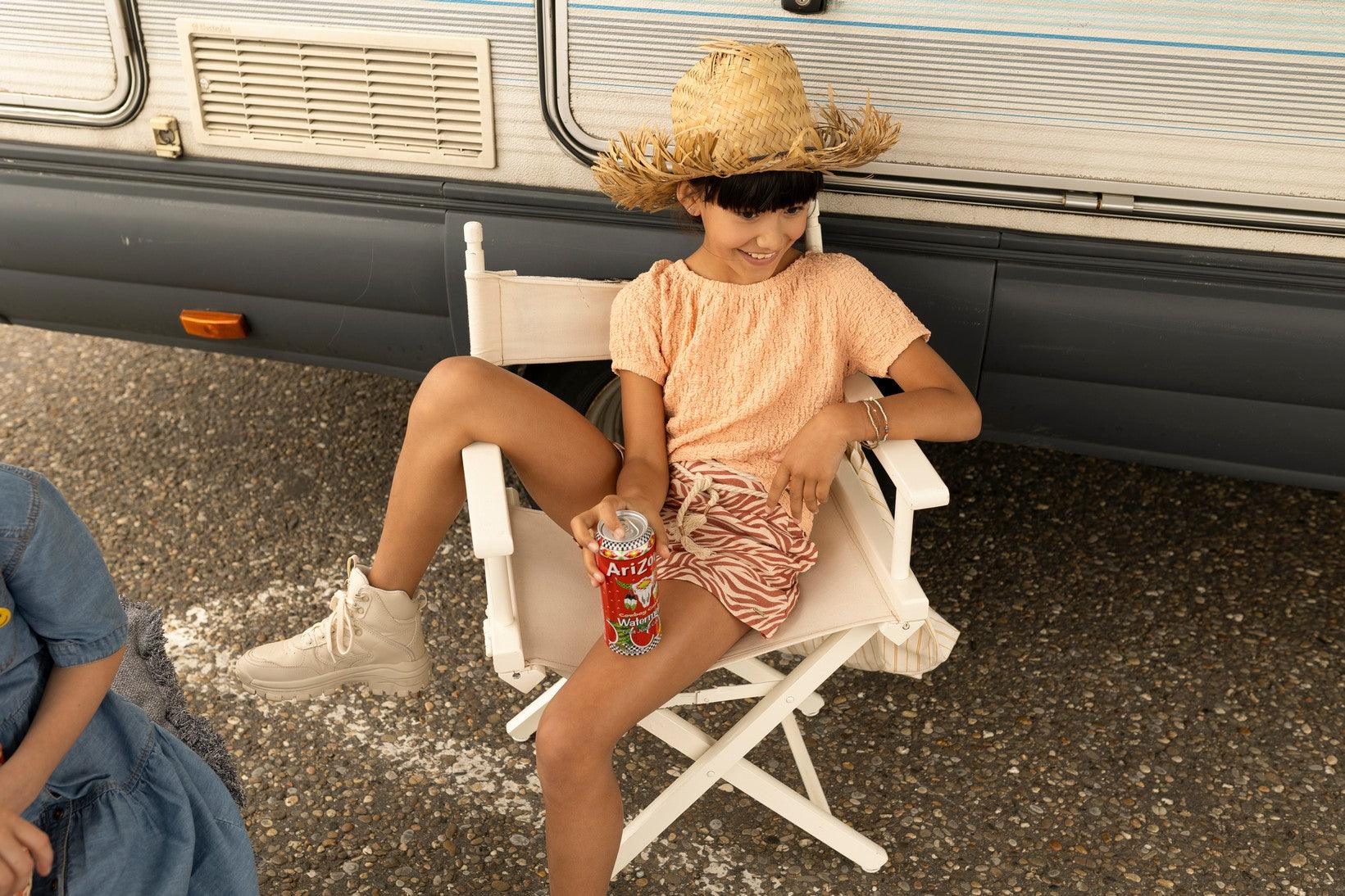 Teen Collab Luna Woven Shorts Lima Tea Rose - LikeFlo