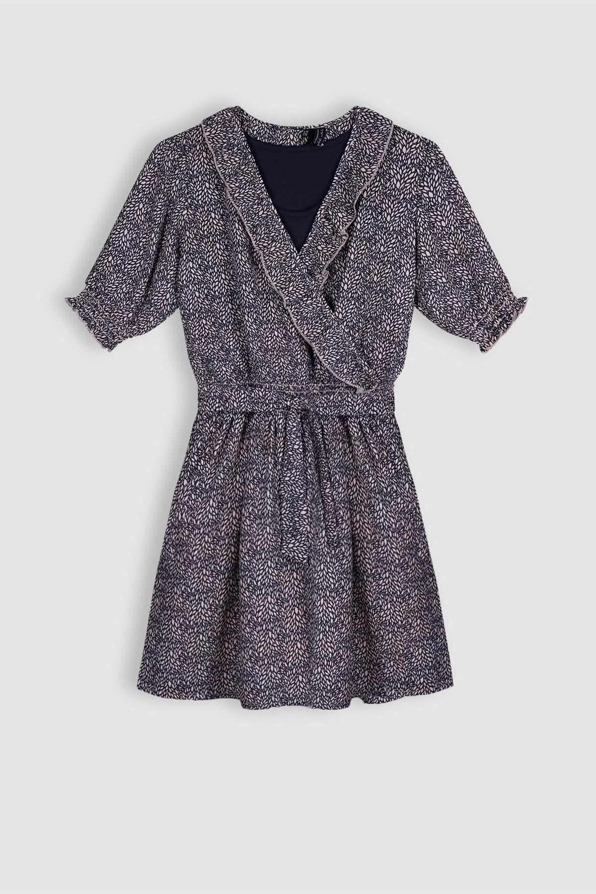 Moisa Geprinte Overslag Jurk - NoNo Kidswear