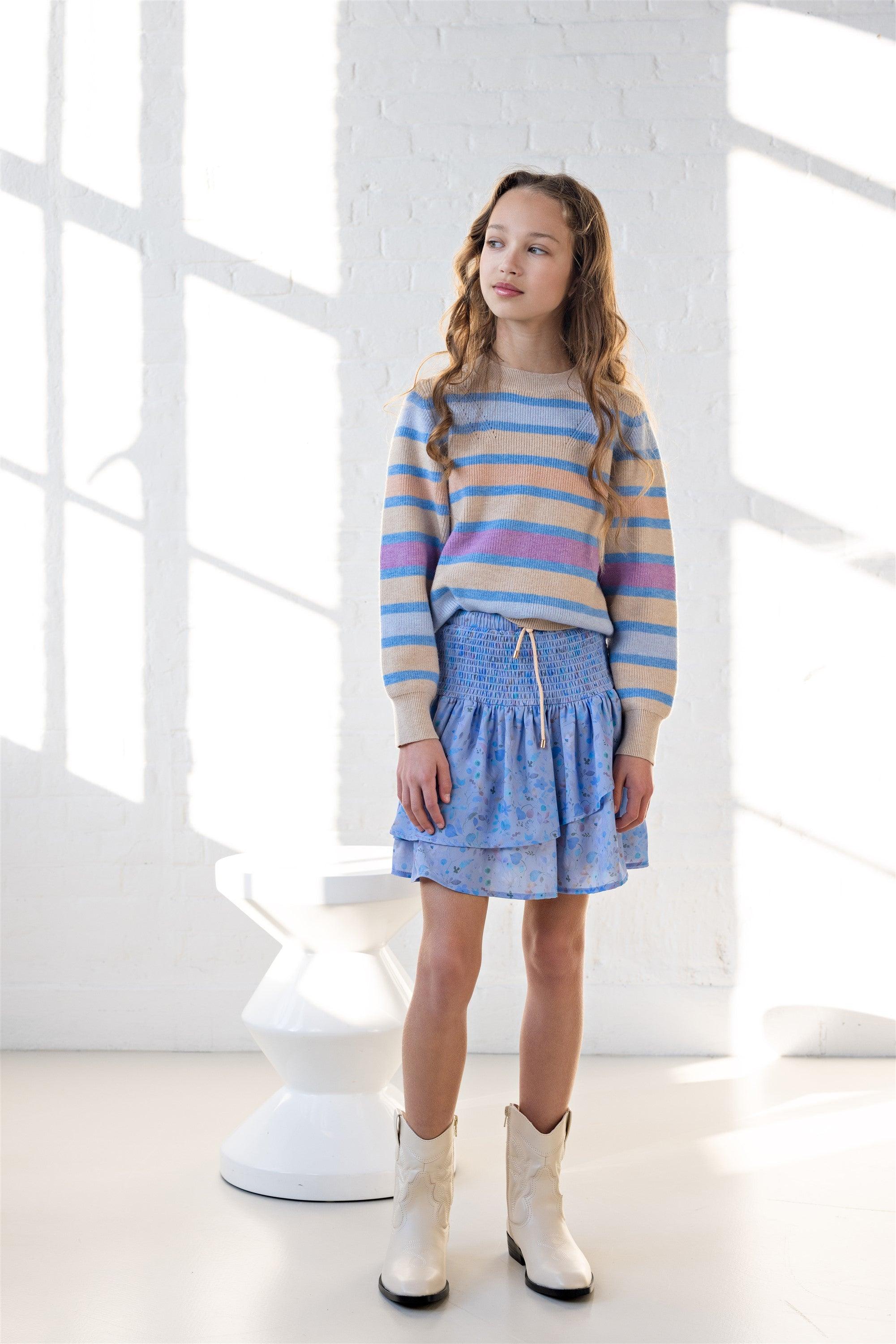 Noor Rok met Violet Print - NoNo Kidswear