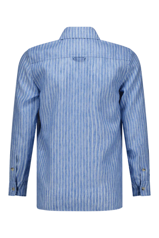 Red&Blu Otto overhemd blauw linnen