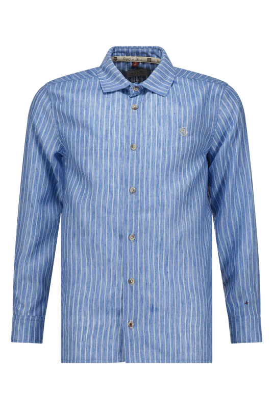 Red&Blu Otto overhemd blauw linnen