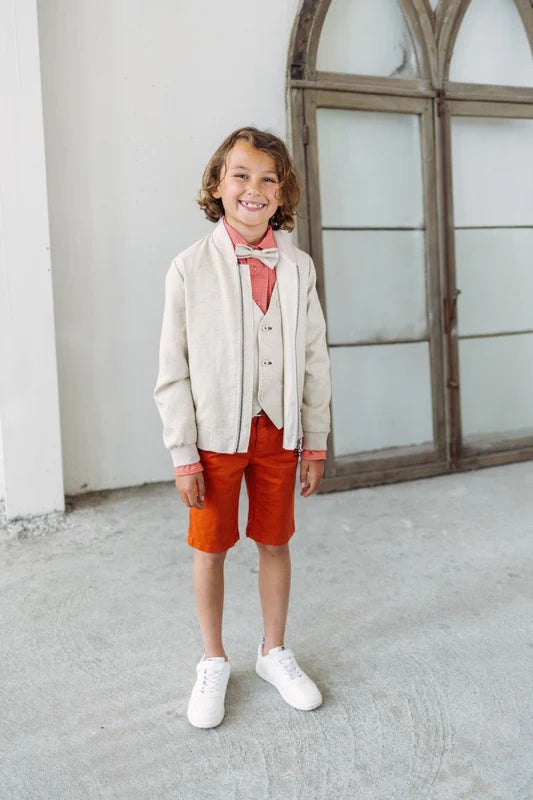 Red&Blu Otto overhemd print oranje