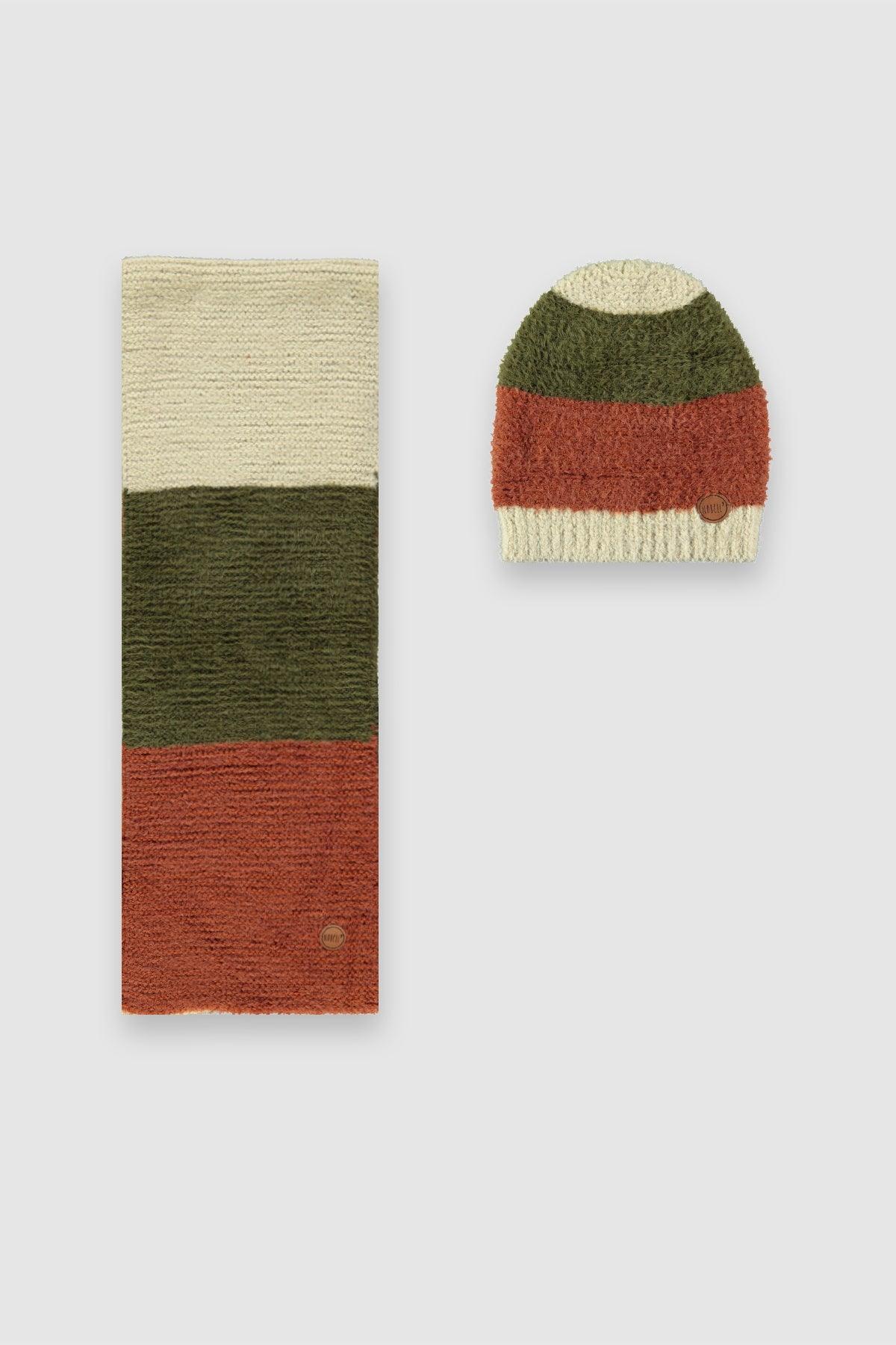 Romy zachte gebreide sjaal en muts set - NoNo Kidswear