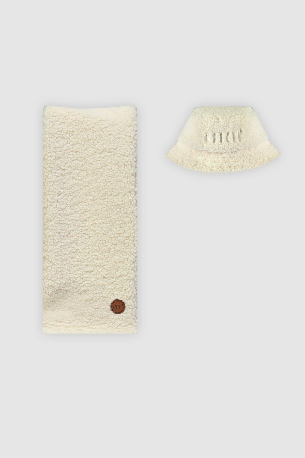 Rucket teddy sjaal en bucket set - NoNo Kidswear