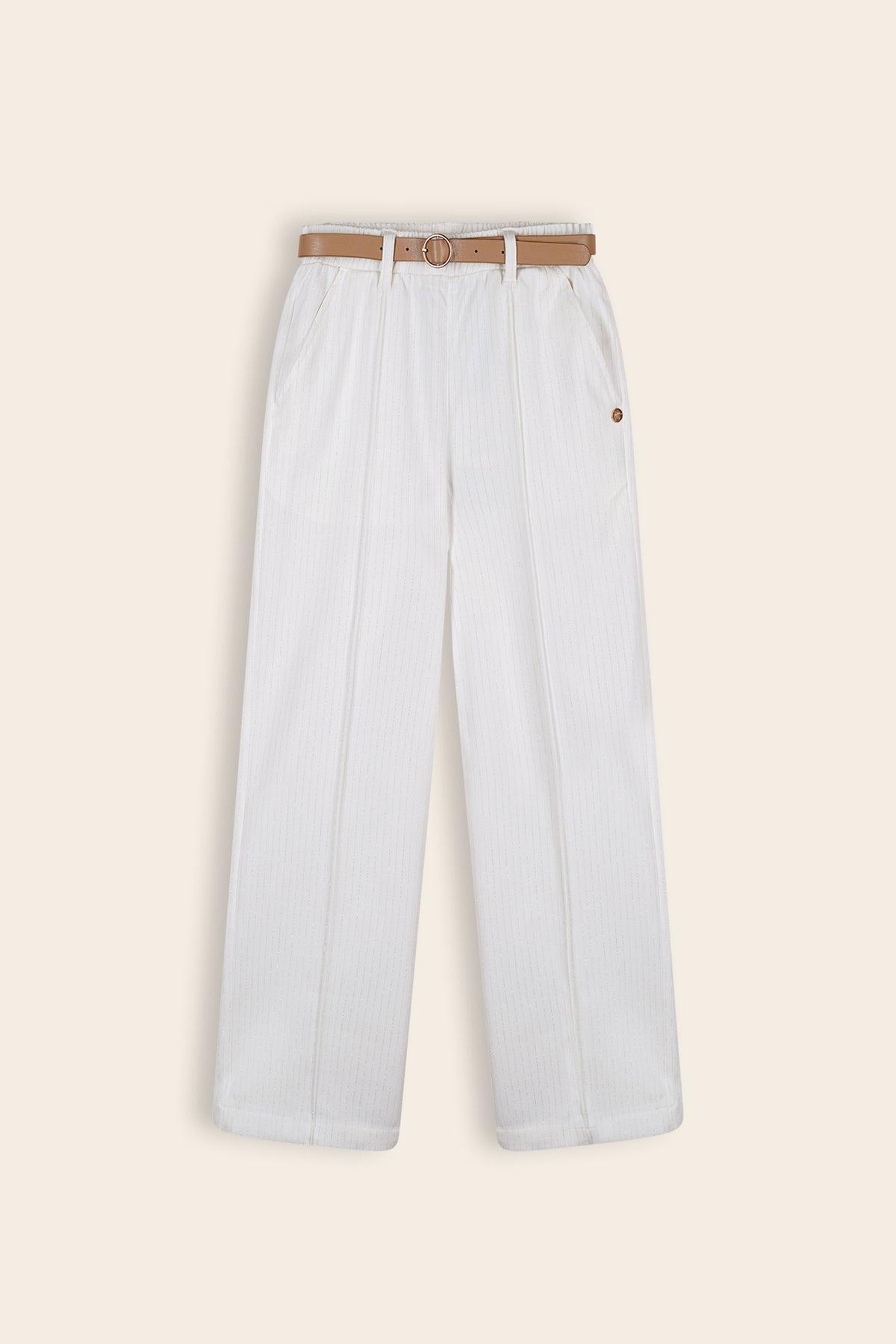 Sayla Lurex Krijtstreep Wijde Broek - NoNo Kidswear