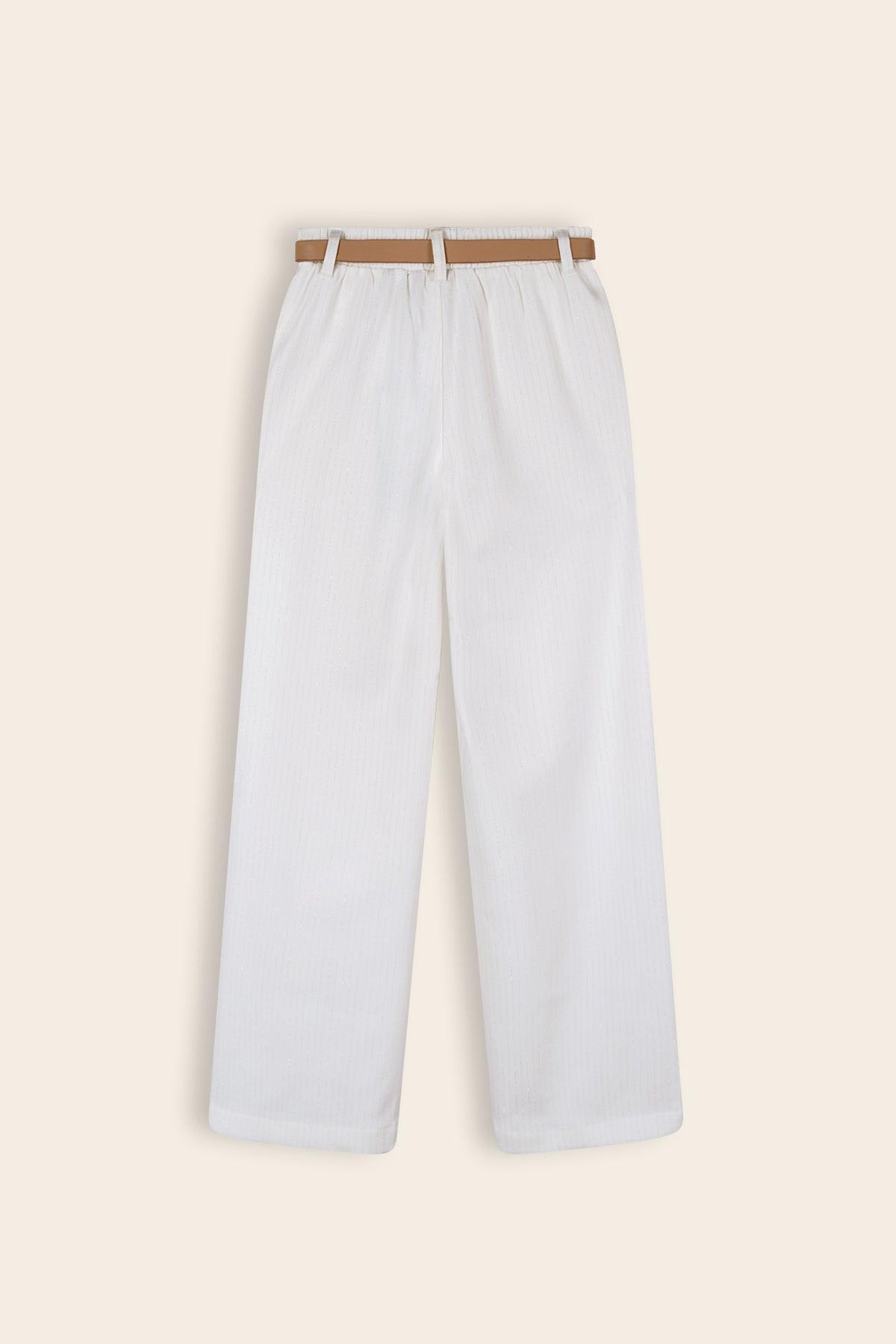 Sayla Lurex Krijtstreep Wijde Broek - NoNo Kidswear