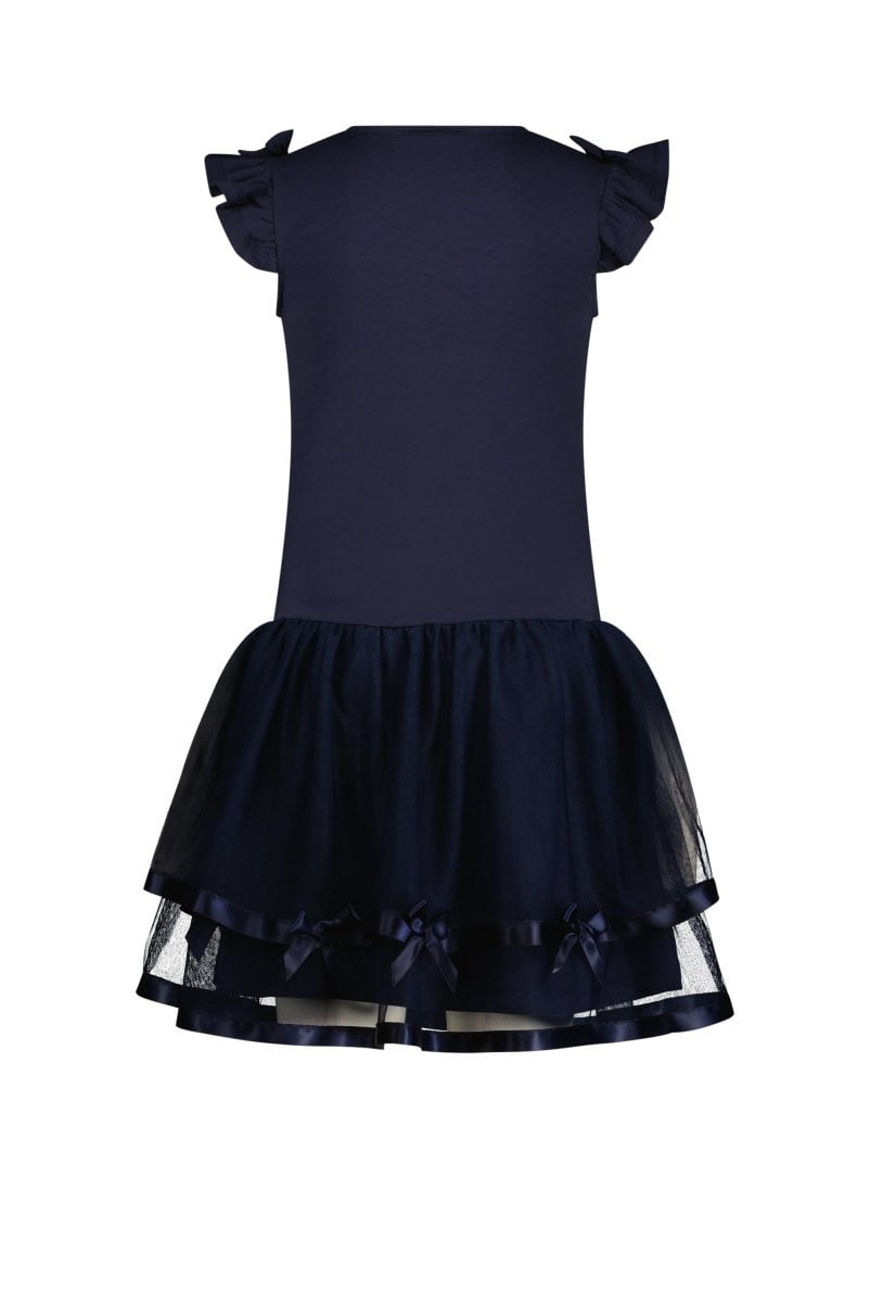 SHELLA shoulderbow & net dress - Le Chic Fashion