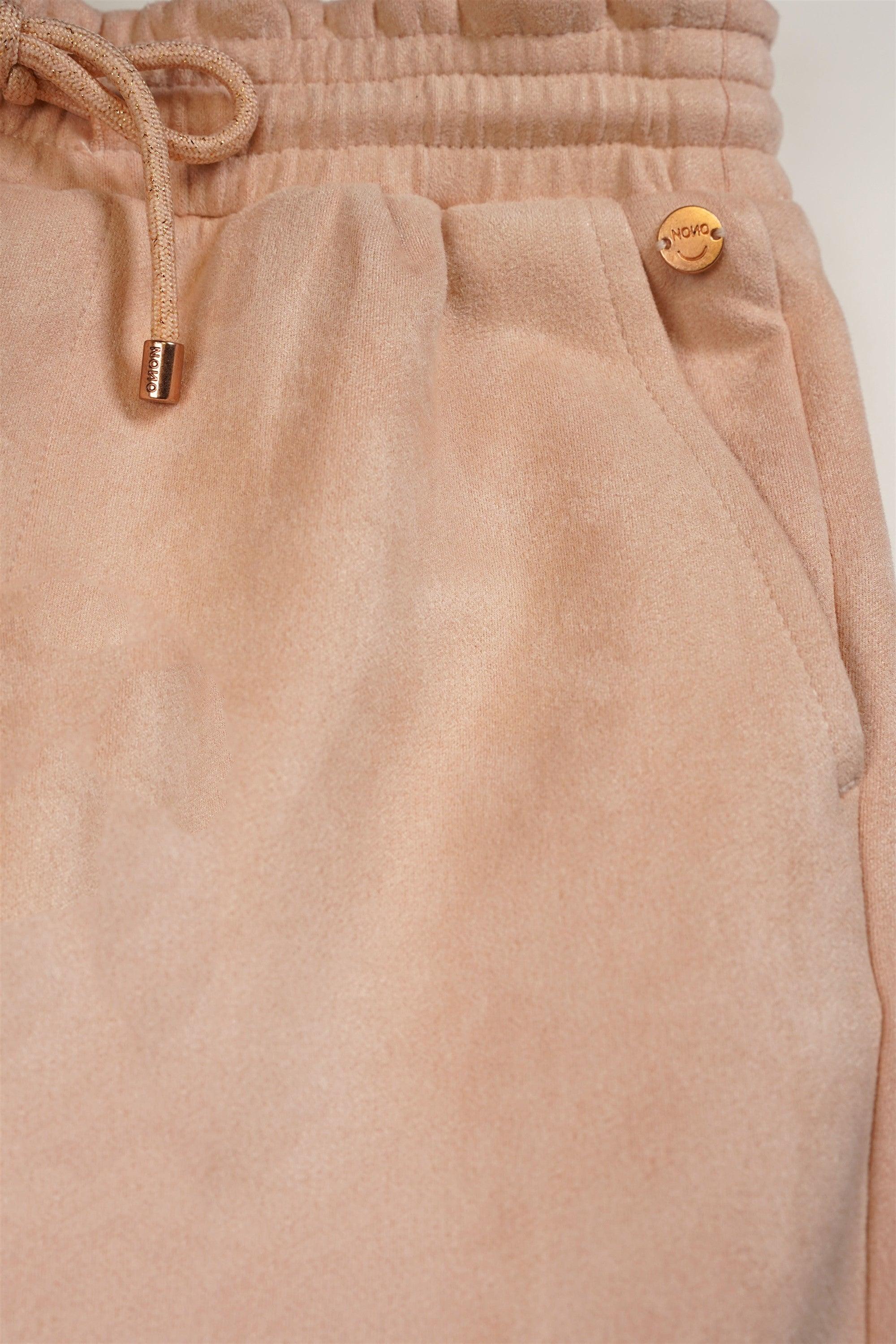 Sune Fake Suede Broek Zand - NoNo Kidswear