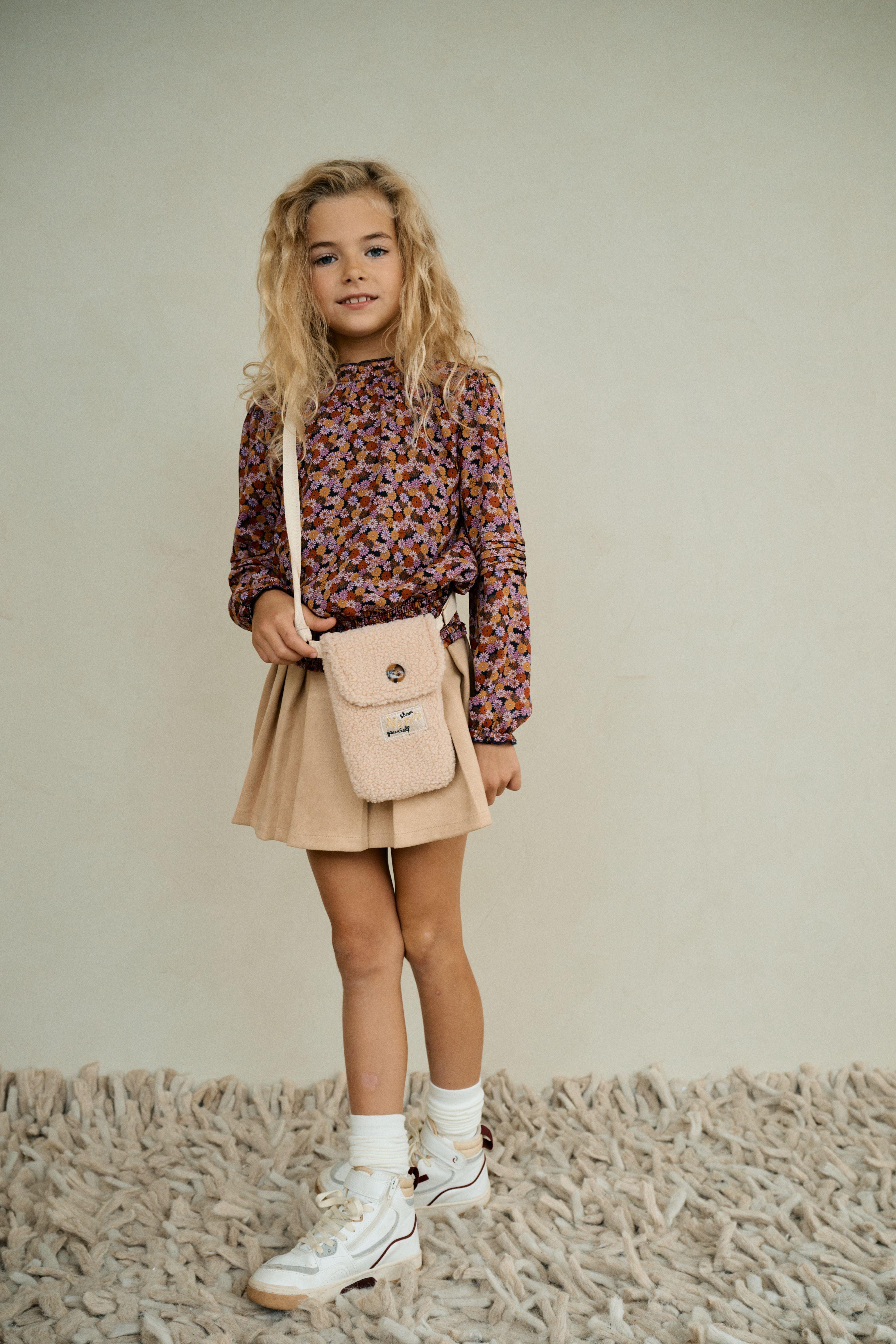 Taya Gebloemde Blouse - NoNo Kidswear