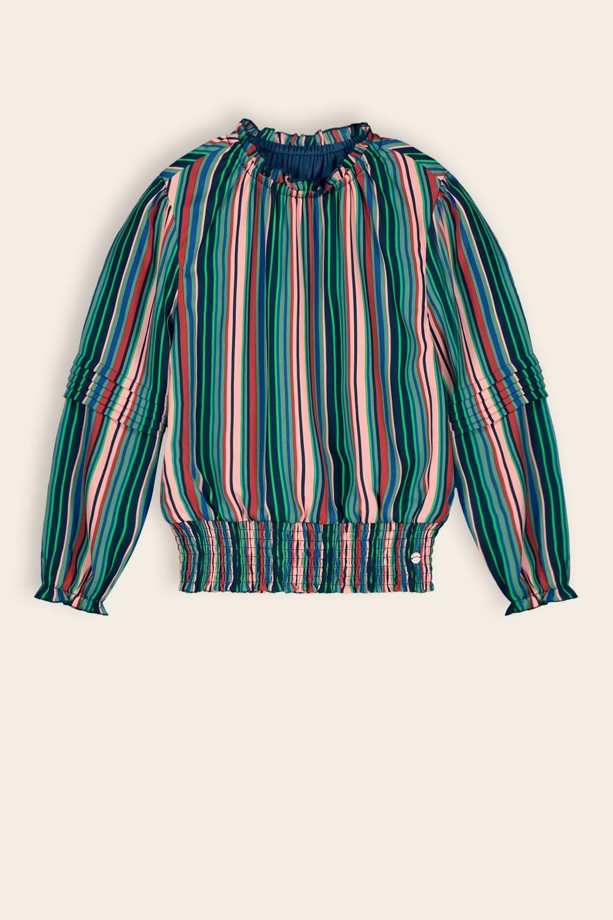 Taya Gestreepte Blouse - NoNo Kidswear