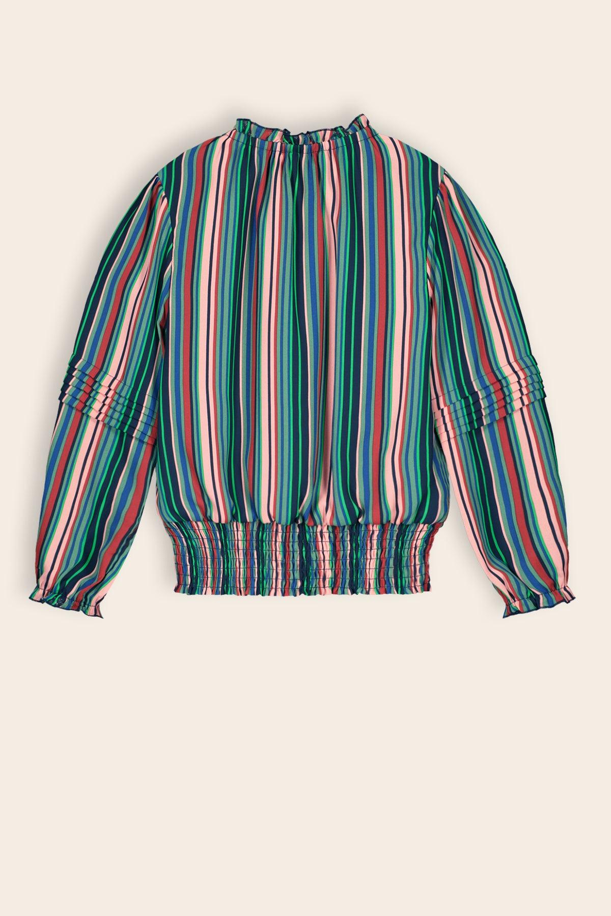 Taya Gestreepte Blouse - NoNo Kidswear