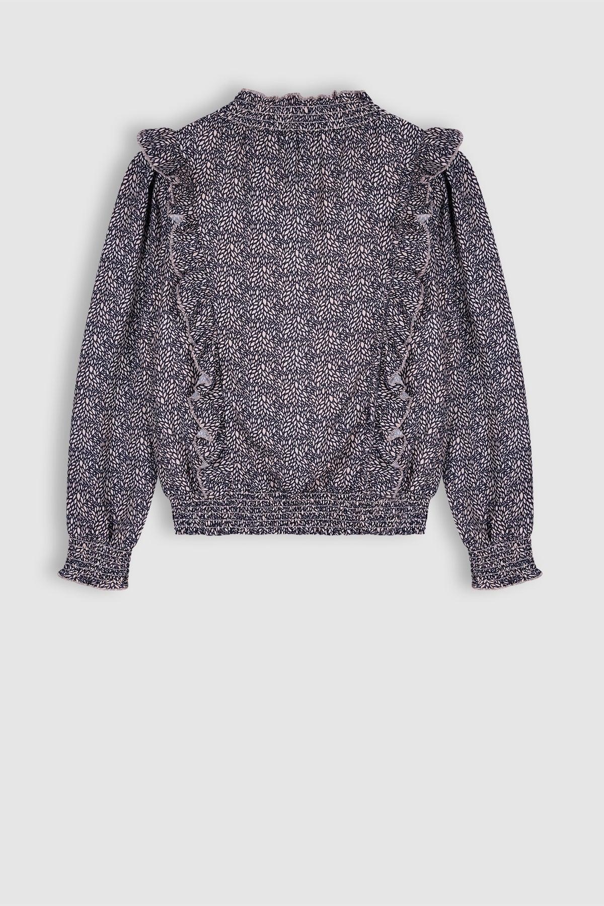 Tommy Summer Geprinte Blouse Navy Blazer - NoNo Kidswear