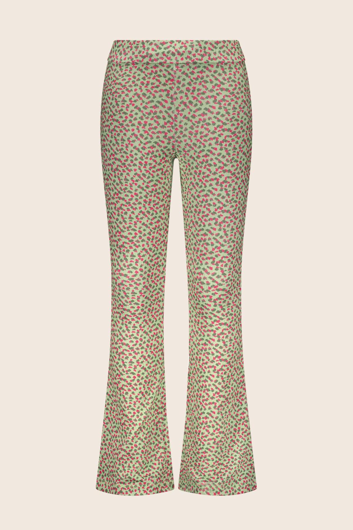 LikeFLO Trouser Paula Soft Green Dot - LikeFlo