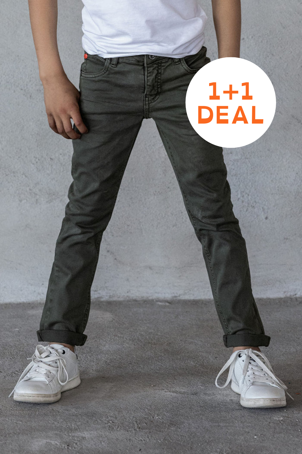 Binq Skinny Fit Jeans Dark Army
