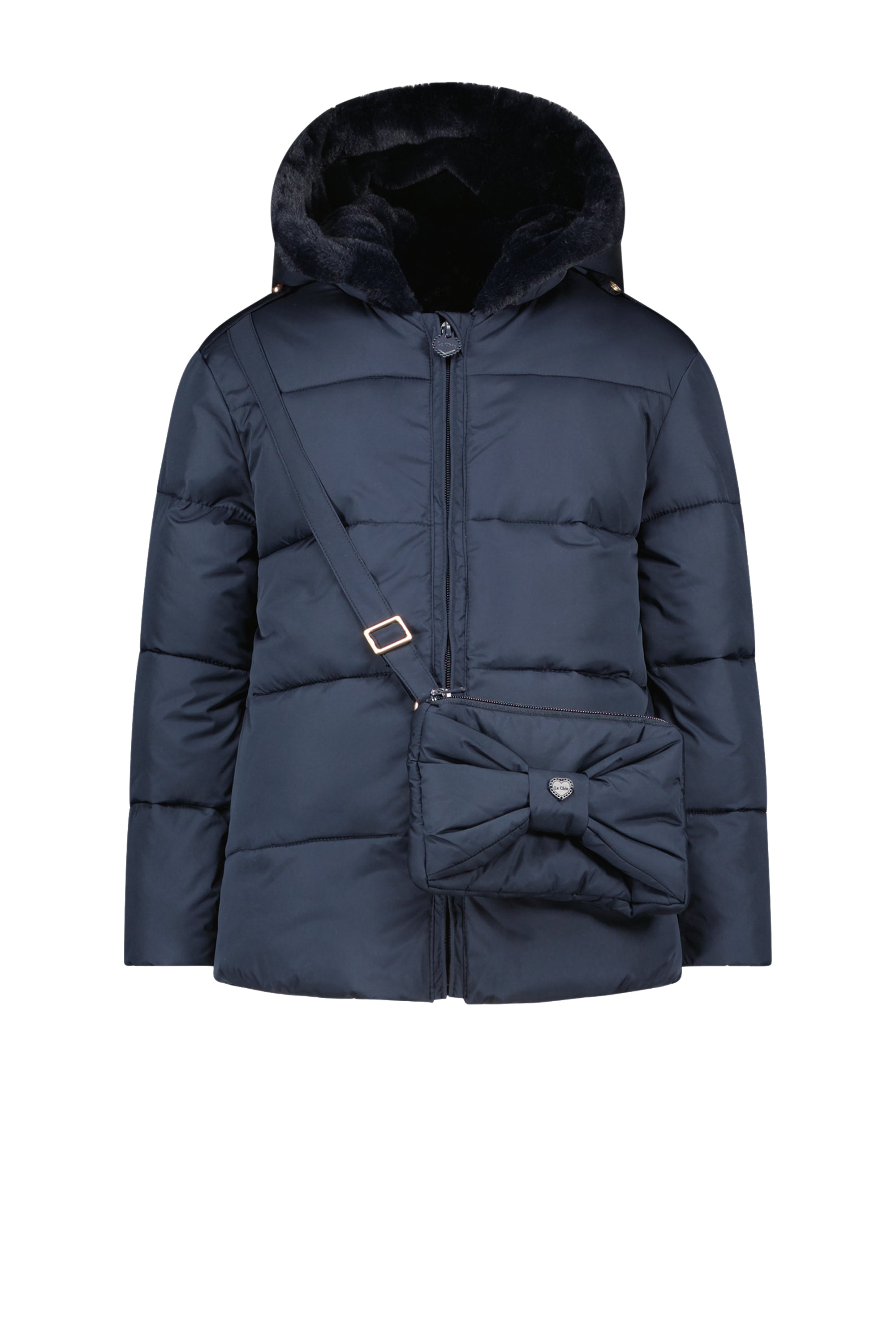 LE CHIC ♥ BABS ♥ short coat with bow-bag *Blue Navy*