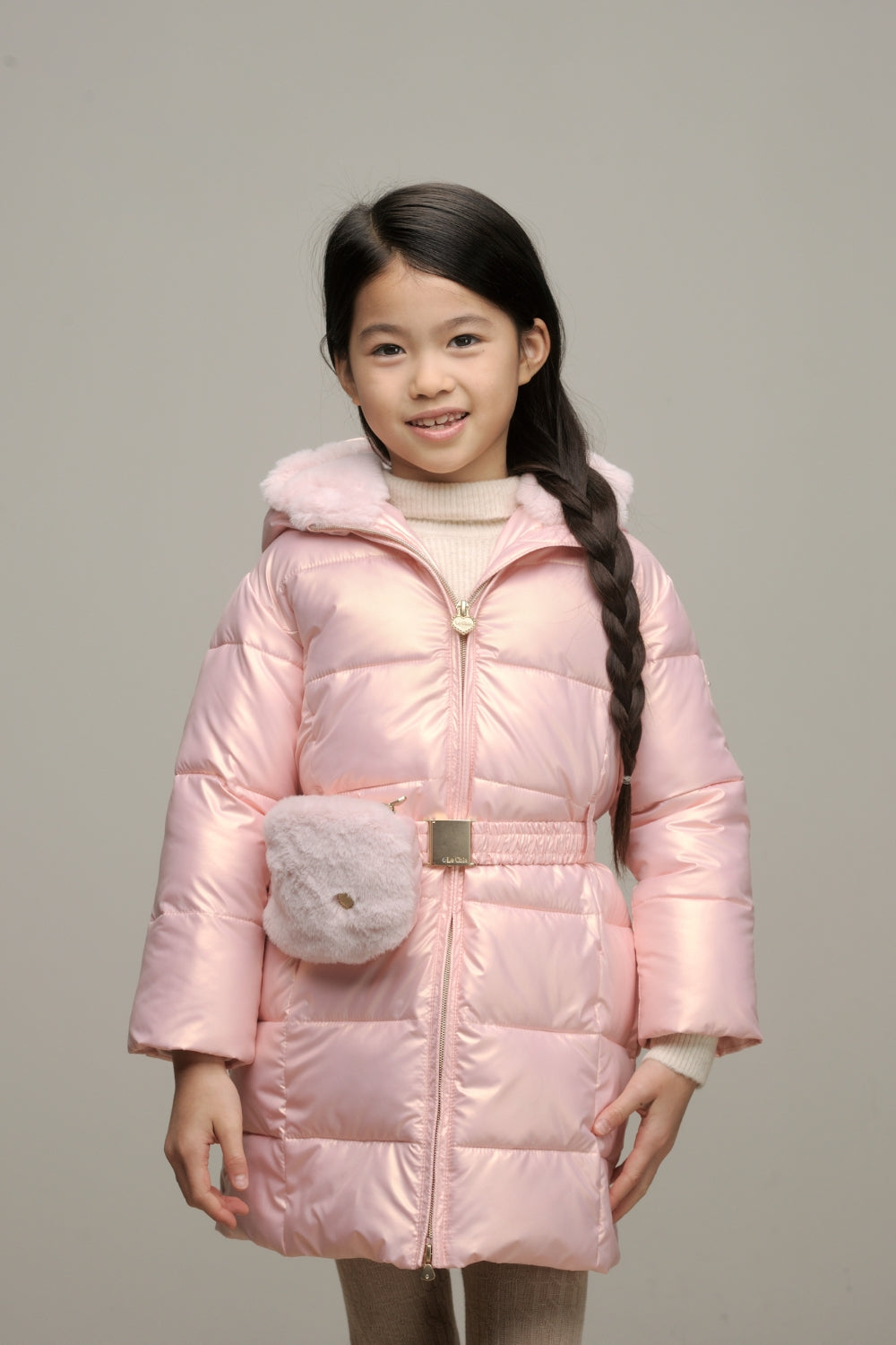 LE CHIC ♥ BIRDO ♥ furry bag & belt coat *Cotton Candy*